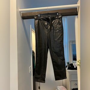 Loft size 6 blackk faux leather pants